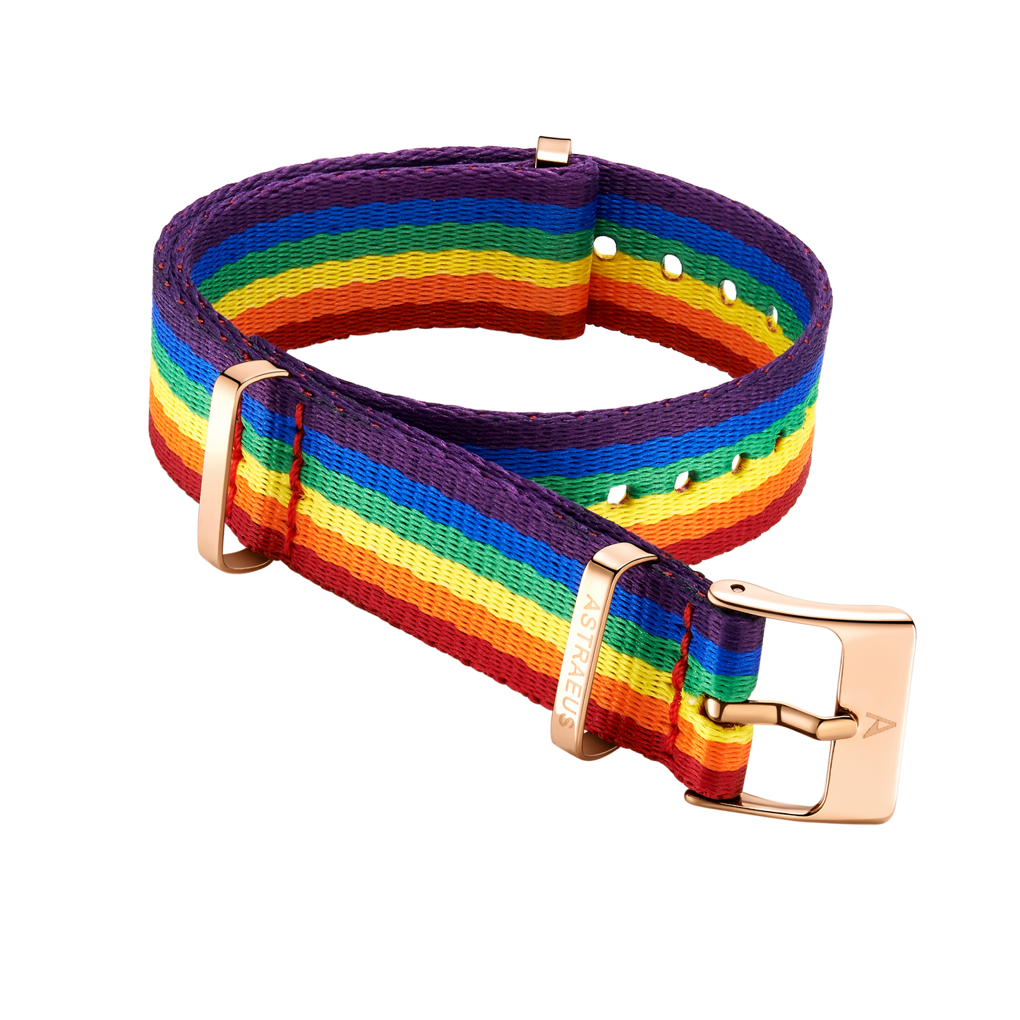 Rose Gold Pride Rainbow Watch Strap - Astraeus Watches